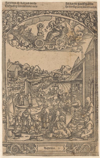 Saturne et ses enfants planétaires - Anonymous