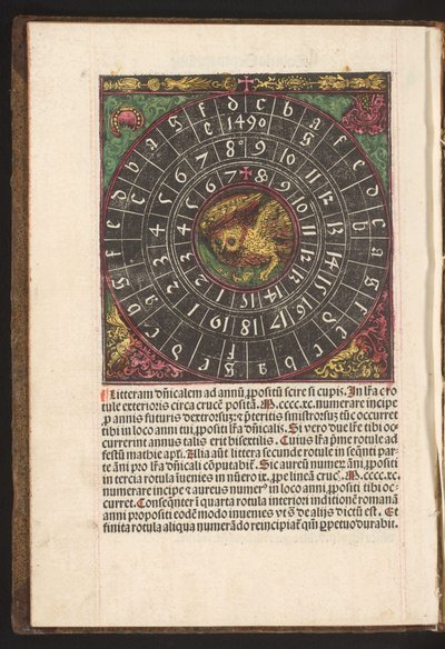 Schéma pour déterminer la lettre dominicale - Anonymous