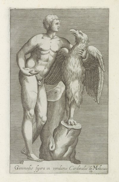 Sculpture de Jupiter en aigle avec Ganymède - Anonymous