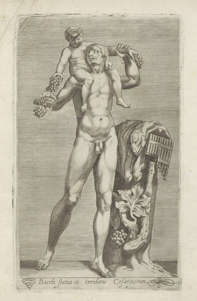 Sculpture de Silène avec le jeune Bacchus sur ses épaules - Anonymous