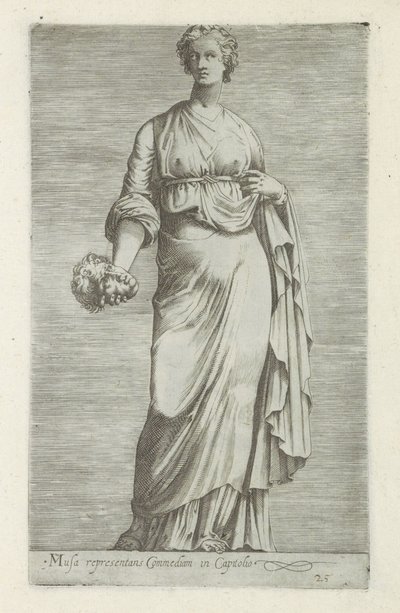 Sculpture de Thalie, muse de la comédie - Anonymous