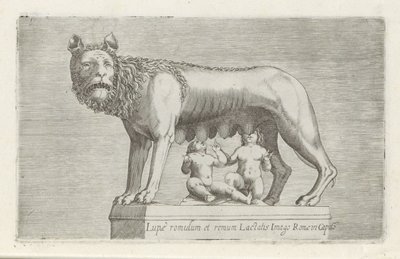 Sculpture de la Louve Capitoline allaitant les jumeaux Romulus et Remus - Anonymous