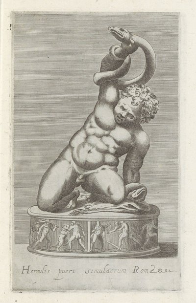 Sculpture du jeune Hercule combattant un serpent (Antiquarum statuarum urbis Romae) - Anonymous