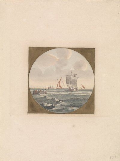 Canot et voiliers en mer (Schepen op zee, série B) - Anonymous