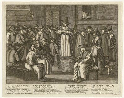 Spotprent op de Engelse Quakers, ca. 1656 - Anonymous