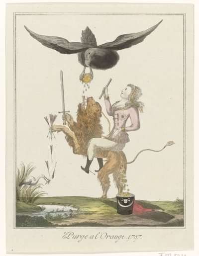 Caricature sur le paiement hollandais à la Prusse, 1787 - Anonymous