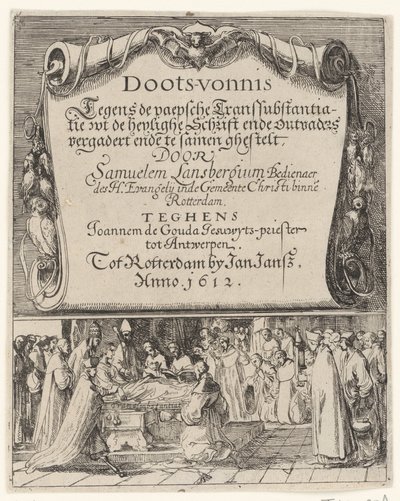 Caricature de la doctrine de la transsubstantiation romaine, 1612 - Anonymous