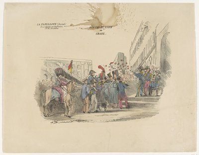 Caricature de la distribution des croix d