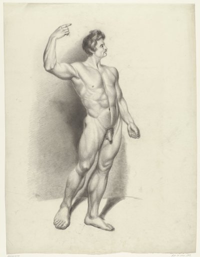 Homme nu debout, vers la droite - Anonymous
