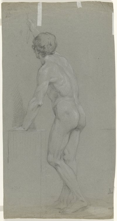 Homme nu debout, vu de dos vers la gauche - Anonymous