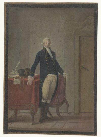 Homme debout devant son bureau - Anonymous