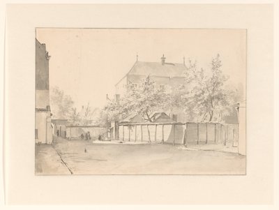 Vue de la ville avec une maison haute entourée d