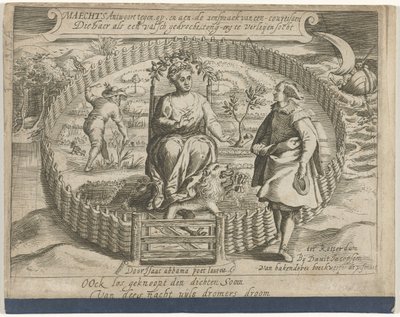 Page de titre du pamphlet: Maechts antwoort tegen, op, en aen, de aenspraeck van een courtisaen, 1617 - Anonymous