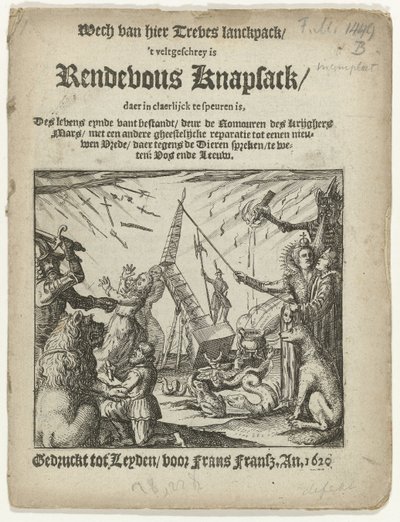 Page de titre du pamphlet : Rendevous Knapsack, 1620 - Anonymous