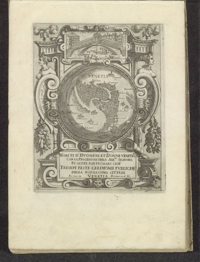 Page de titre avec plan de Venise - Anonymous