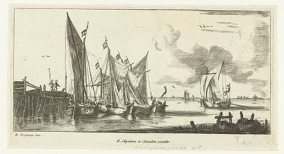 Bateaux de pêcheurs de Spaarndam (Vues maritimes et images de navires) - Anonymous