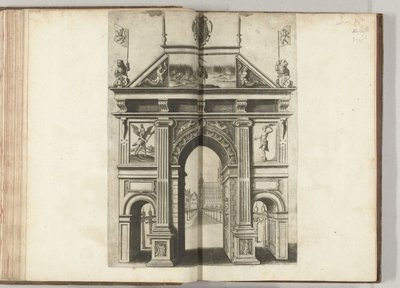 Arc de triomphe avec la grue, 1594 - Anonymous