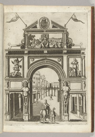 Arc de triomphe avec la vierge de la ville, 1594 - Anonymous