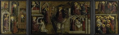 Triptyque avec des scènes de la vie de la Vierge - Anonymous