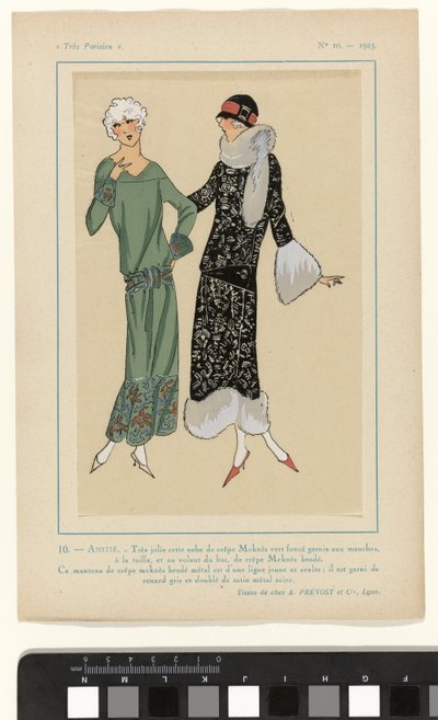 Très Parisien, 1923, No 10: 10. - AMITIÉ. - Très jolie cette robe... - Anonymous