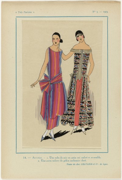 Très Parisien, 1923, No 5: 14.- ALCALA. - 1. Une robe du soir... - Anonymous