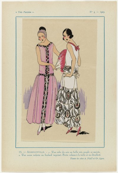 Très Parisien, 1923, No 5: 15.- ARMENONVILLE. - 1. Une robe du soir... - Anonymous