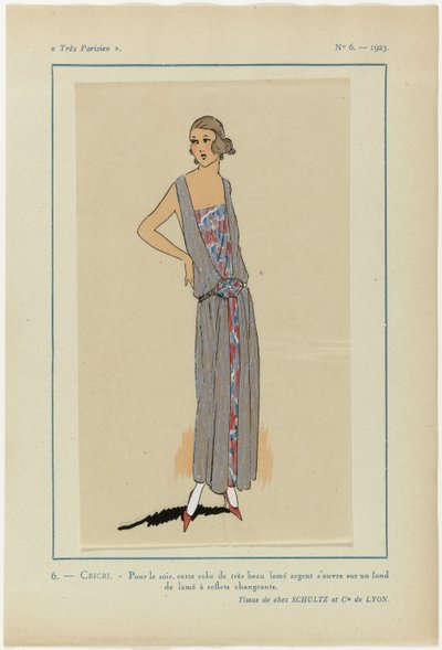 Très Parisien, 1923, No 6: 6.- CRICRI. - Pour le soir, cette robe... - Anonymous