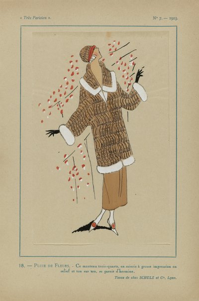 Très Parisien, 1923, No 7: 18.- Pluie de fleurs - Anonymous