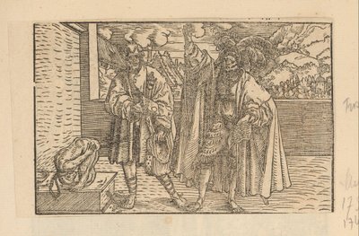 Deux hommes et un singe montrant ses fesses - Anonymous