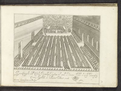 Réunion dans la Sala del Maggior Consiglio (série des scènes de la vie vénitienne) - Anonymous