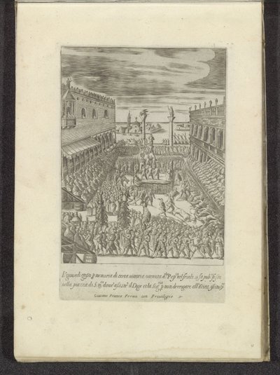 Célébration du Jeudi Gras sur la Piazzetta à Venise - Anonymous