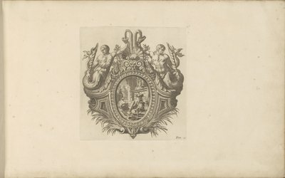 Vignette avec deux tritons - Anonymous