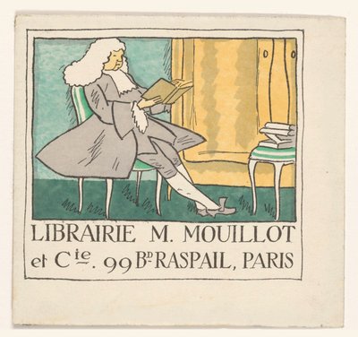 Carte de visite de la librairie M. Mouillot et cie à Paris - Anonymous