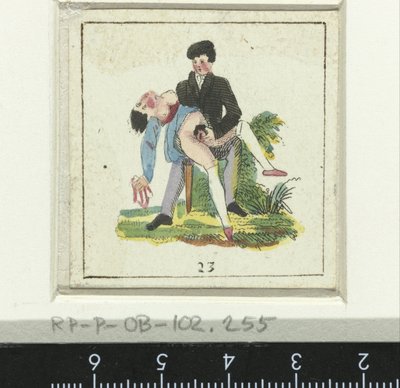 Couple amoureux dans un bosquet - Anonymous