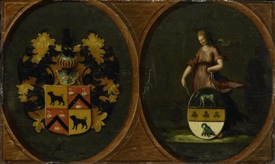 Blason avec les armes du couple Pieter Courten et Hortensia del Prado, 1625 - Anonymous