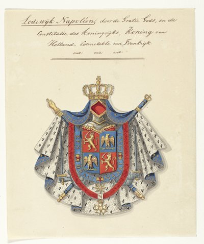Blason de Louis Napoléon Bonaparte, roi de Hollande - Anonymous