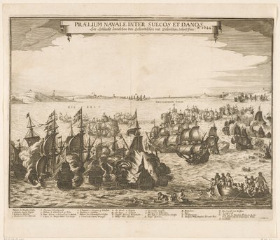 Bataille navale entre les flottes suédoise et danoise dans le Belt, 1644 - Anonymous