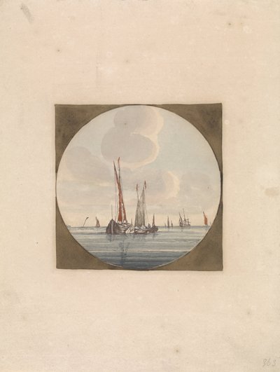 Voiliers sur une mer calme - Anonymous