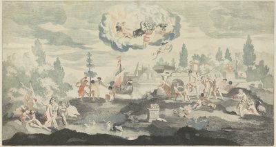 Le dieu du soleil Apollon conduit son char à travers le ciel - Anonymous