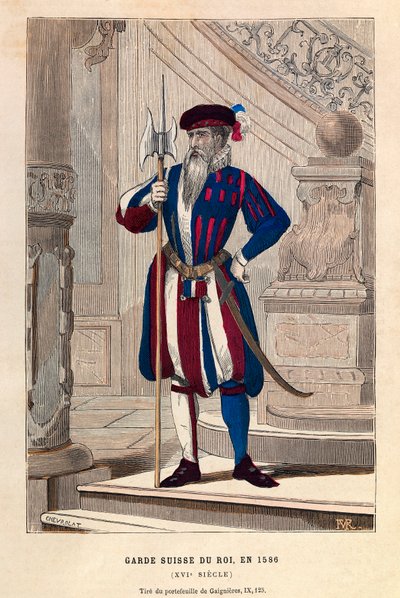 Un garde suisse du roi en 1586 (Henri III) - Anonymous Anonymous