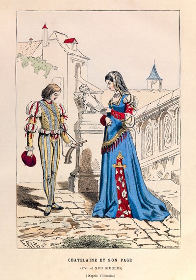 Une châtelaine et son page au 15e siècle - Anonymous Anonymous