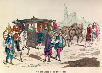 Un carrosse, règne de Louis XIV au 17ème siècle - Collection privée - Anonymous Anonymous