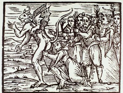 Une sorcière embrasse Satan (Gravure) - Anonymous Anonymous