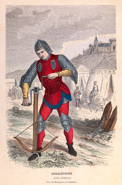 Arbalétrier au XVIe siècle à Paris (gravure) - Anonymous Anonymous