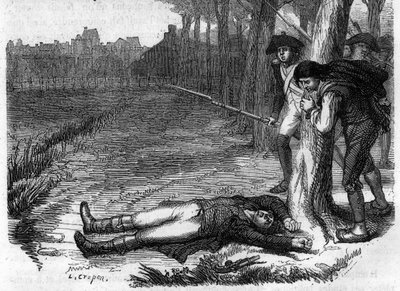 Arrestation de Charles Jean Marie Barbaroux (1767-1794), homme politique français en 1793 - Gravure dans « Histoire des Girondins » par Alphonse de Lamartine (1790-1869) 1865-1866 - Collection privée - Anonymous Anonymous