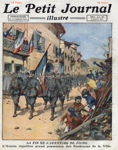 À la suite du traité de Rapallo, Fiume (Rijeka) devient un État libre, l
