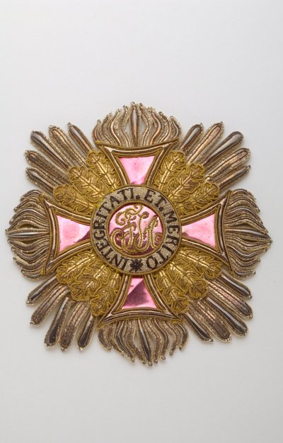 Autriche - Ordre de Léopold: plaque de chevalier grand-croix appartenant à Charles Louis Huguet, Marquis de Semonville (1759-1839) - Début du XIXe siècle - Broderies de fils d