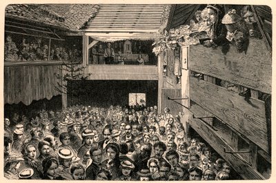 Célébration du culte catholique à Porrentruy, Suisse en 1874, d