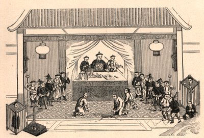 Persécution chrétienne : préparatifs pour le martyre du prêtre missionnaire français Auguste Chapdelaine (1814-1856) à Sy-lin-hien en Chine le 27 février. - Anonymous Anonymous