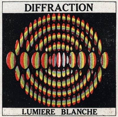 Diffraction : lumière blanche. Illustration anonyme de 1925. Collection privée. - Anonymous Anonymous